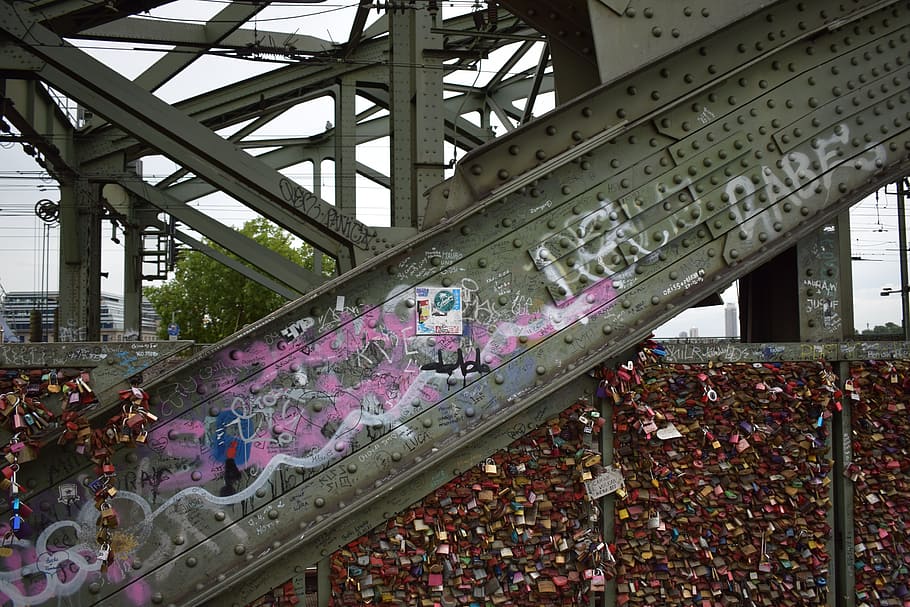 castle, bridge, padlock, love locks, promise, cologne, railing HD wallpaper