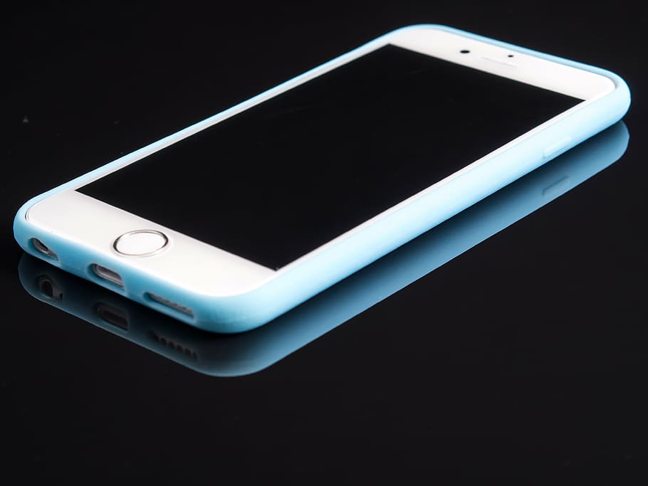 silver iPhone 6 and white case, ios, new, mobile, gadget, pad HD wallpaper