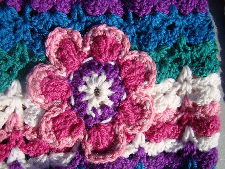 crochet, craft, flower, handmade, hobby, wool, yarn, hook, creative, HD wallpaper