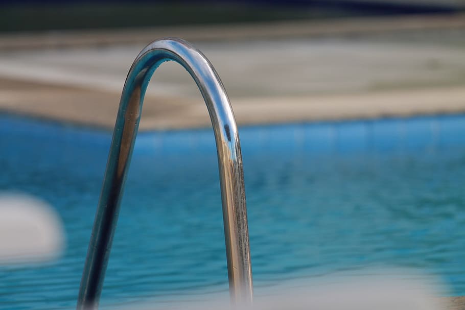 pool, summer, rest, holidays, hot pool, water, close-up, focus on foreground HD wallpaper