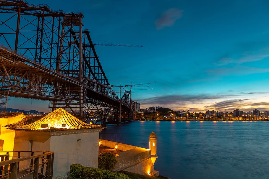 bridge, strong, sky, construction, landscape, architecture HD wallpaper