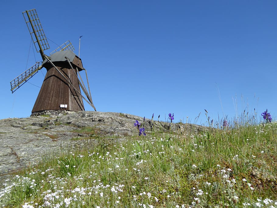 windmill, sweden, wind turbine, fuel and power generation, wind power HD wallpaper