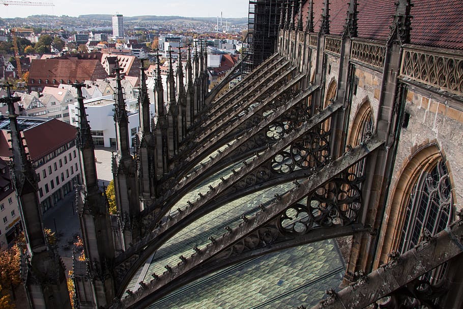 Buttress, Central Constructive, and design element, flying buttresses HD wallpaper