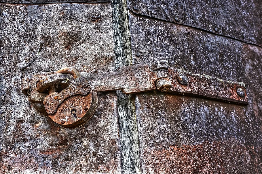 door, castle, old, rusty, keyhole, old door, vintage door, metal HD wallpaper