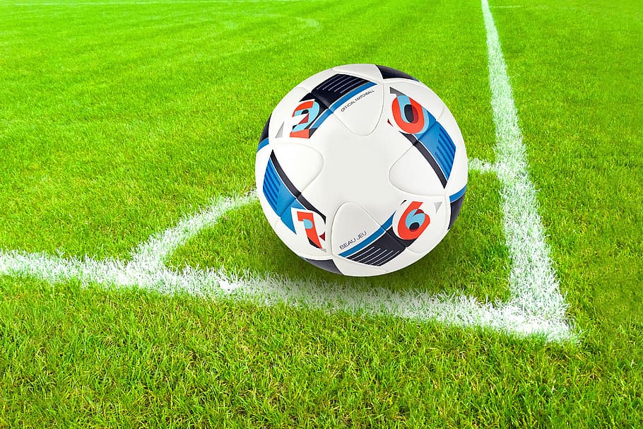 Football on grass pitch, various, sport, sports, soccer, competitive Sport