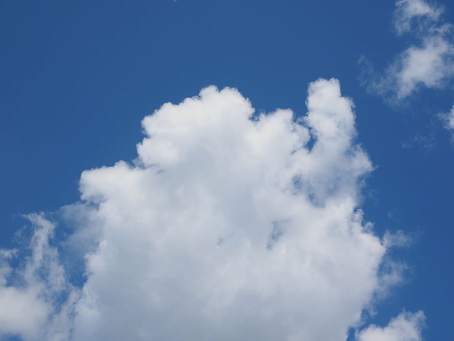 clouds, cloud formation, sky, blue, white, atmosphere, cumulus clouds HD wallpaper