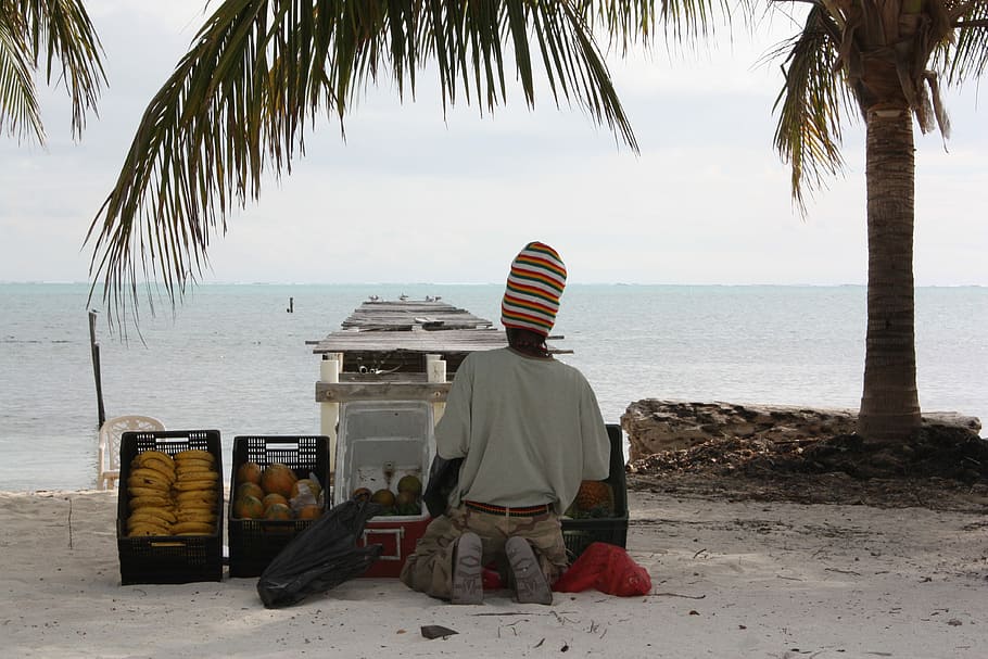 Beach, Belize, Vacation, Coast, Ocean, belizean, rear view HD wallpaper
