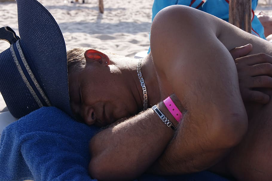 man, sleep, beach, rest, concerns, human, tired, person, break HD wallpaper