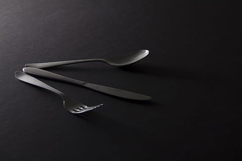 Cutlery, Lighting, Spoon, Fork, Knife, studio shot, no people HD wallpaper