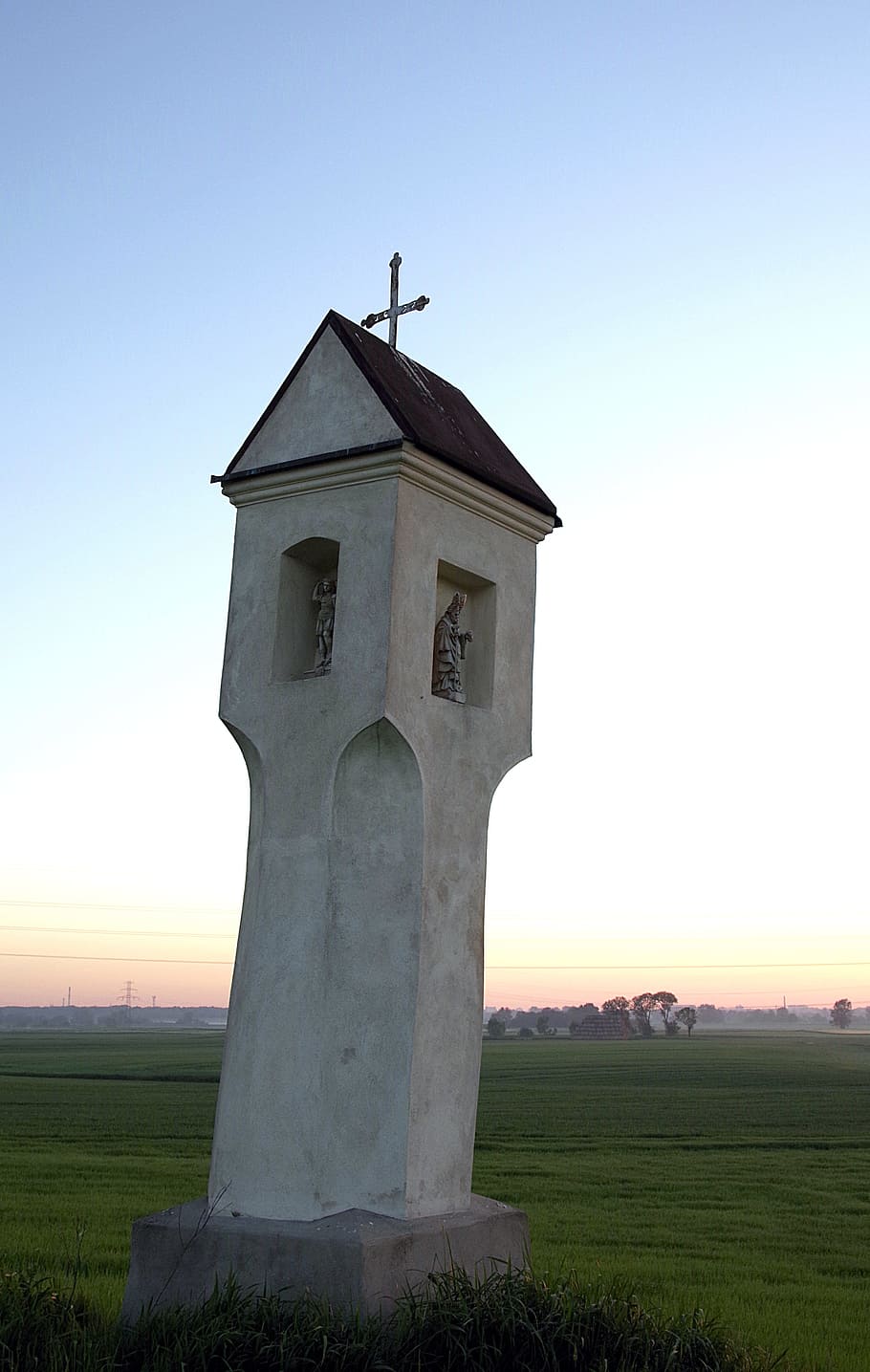 Chapel, Pole, Cross, Building, Sacred, silesia, opole, the tradition of HD wallpaper