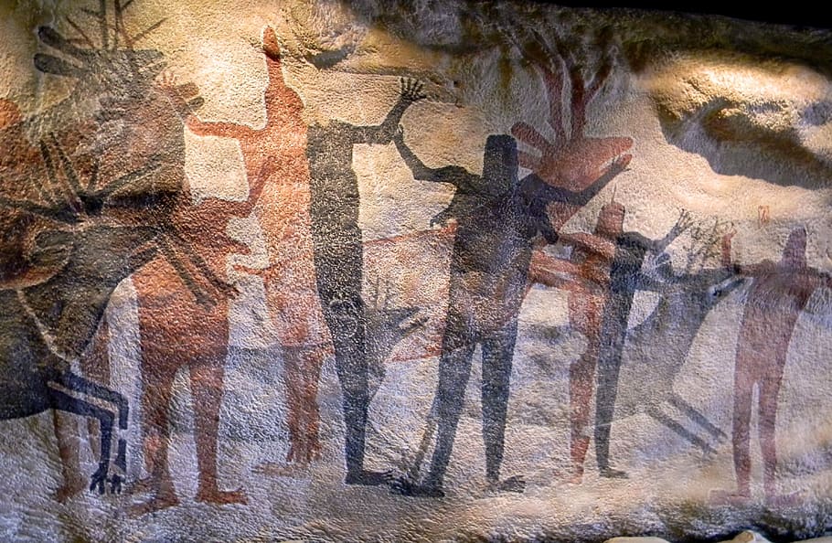 decorative rug, Cave Painting, Prehistoric, rupestral, ancient, HD wallpaper