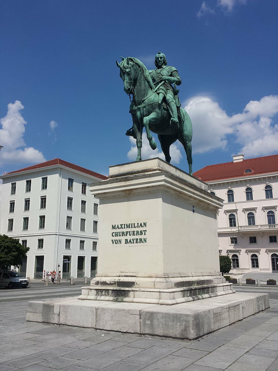 munich, monument, statue, maximilian, monuments, art and craft HD wallpaper