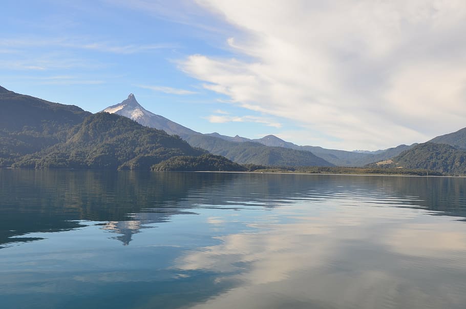 lake, clouds, reflection, sky, patagonia, mountain, water, scenics - nature HD wallpaper