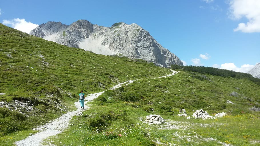 Away, Mountain, Nature, Landscape, alpine, trail, austria, outlook HD wallpaper
