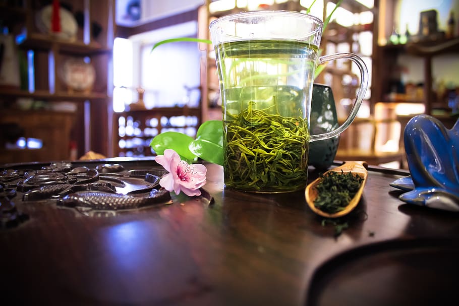 green tea, tea ceremony, table, food and drink, indoors, freshness HD wallpaper