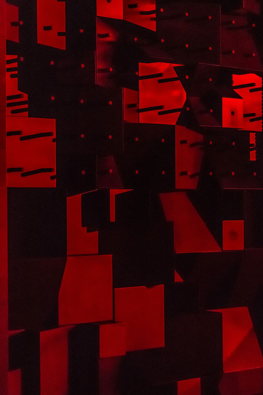 red blocks with spikes, night, dark, wall, texture, full frame HD wallpaper