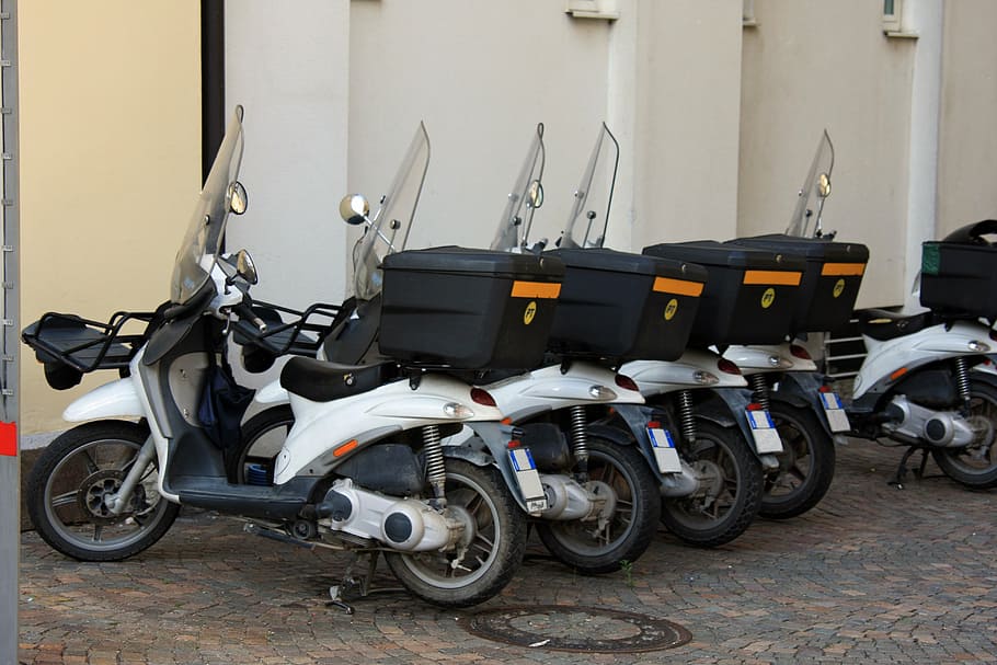 roller, italy, post, post roller, postman, two wheeled vehicle HD wallpaper