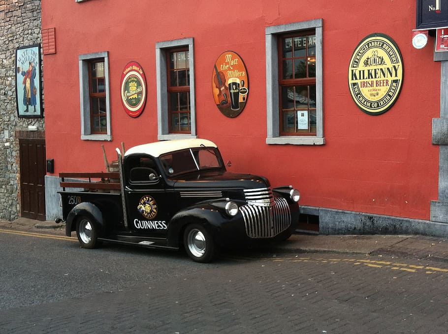 classic black Guinness delivery truck, ireland, kilkenny, auto