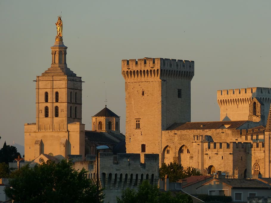 avignon, france, palais des papes, historically, architecture, HD wallpaper