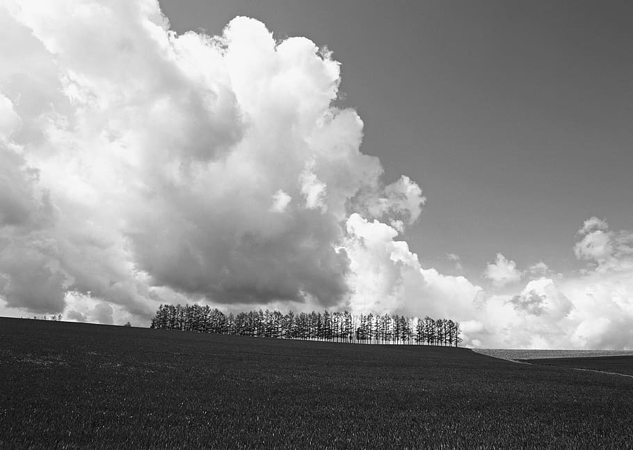 Sky, White Cloud, Black And White, smoke - physical structure HD wallpaper