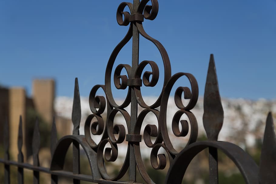 fence, port, metal, sky, barrier, protection, safety, security HD wallpaper