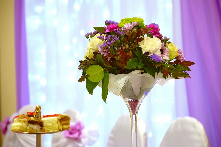 assorted-color flowers centerpiece, arrangement, beautiful, beauty