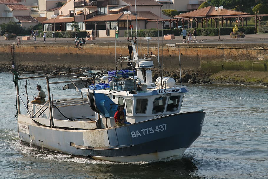 boat, mar, ship, water, vessel, fisherman, fishing, litoral HD wallpaper