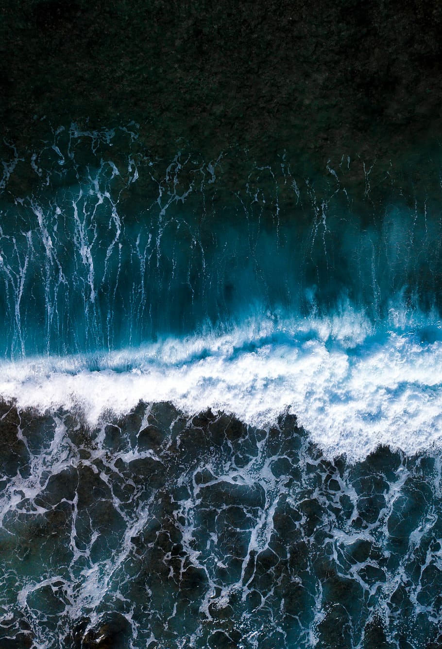 scenery of ocean, untitled, aerial, sea, wave, seascape, water, HD wallpaper