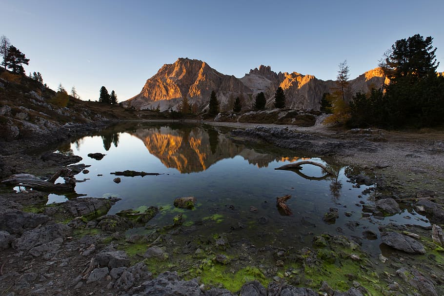 photo of mountains, nature, landscape, scenics, water, outdoors HD wallpaper