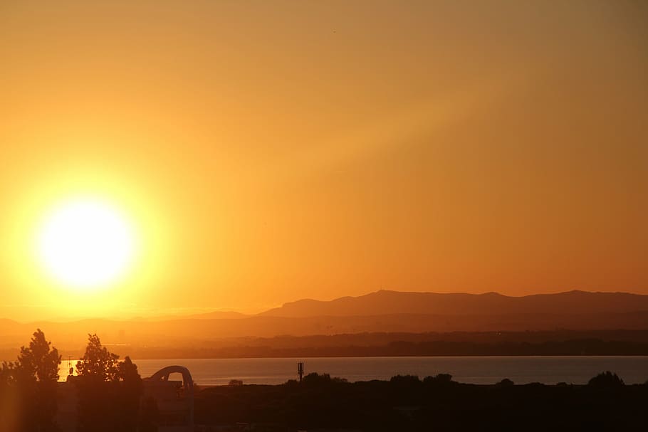 sunset, mediterannee, sea, sky, water, beauty in nature, scenics - nature HD wallpaper