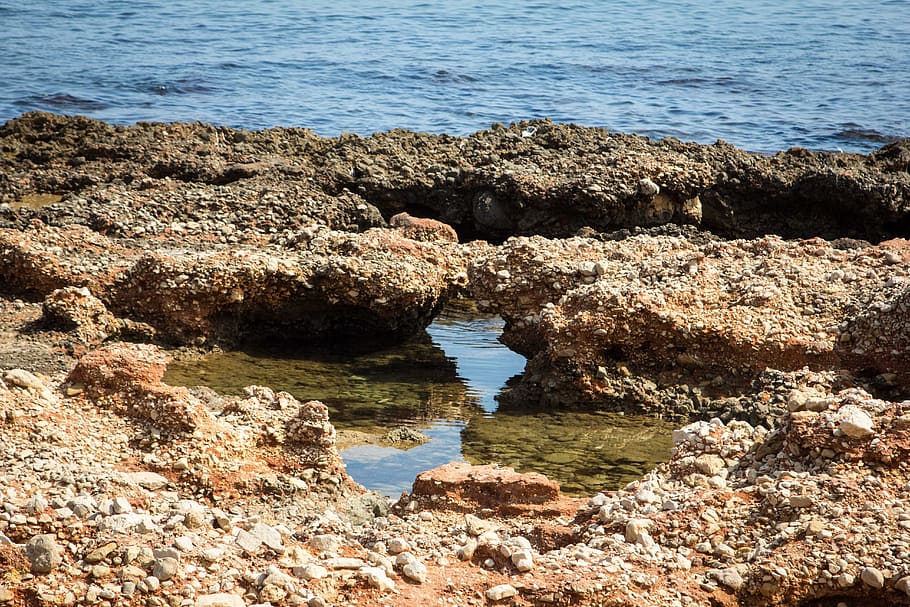 rocks, sea, coast, ocean, nature, water, beach, stone, travel HD wallpaper