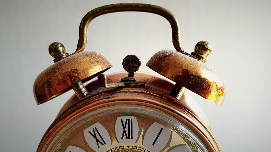 clock, hour, copper, old, vintage, interior, decor, alarm, time HD wallpaper