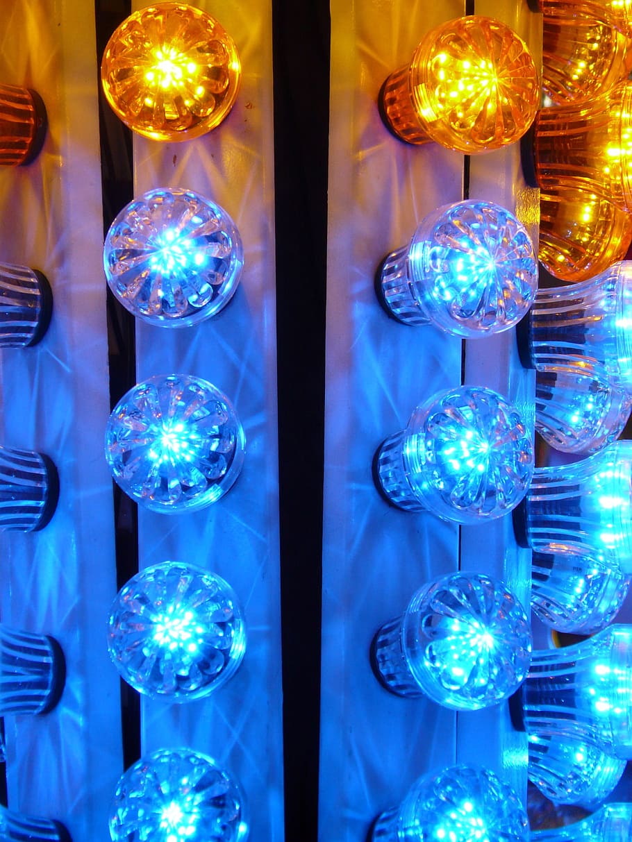 light bulbs, lighting, lights, lichterkette, colorful, orange HD wallpaper