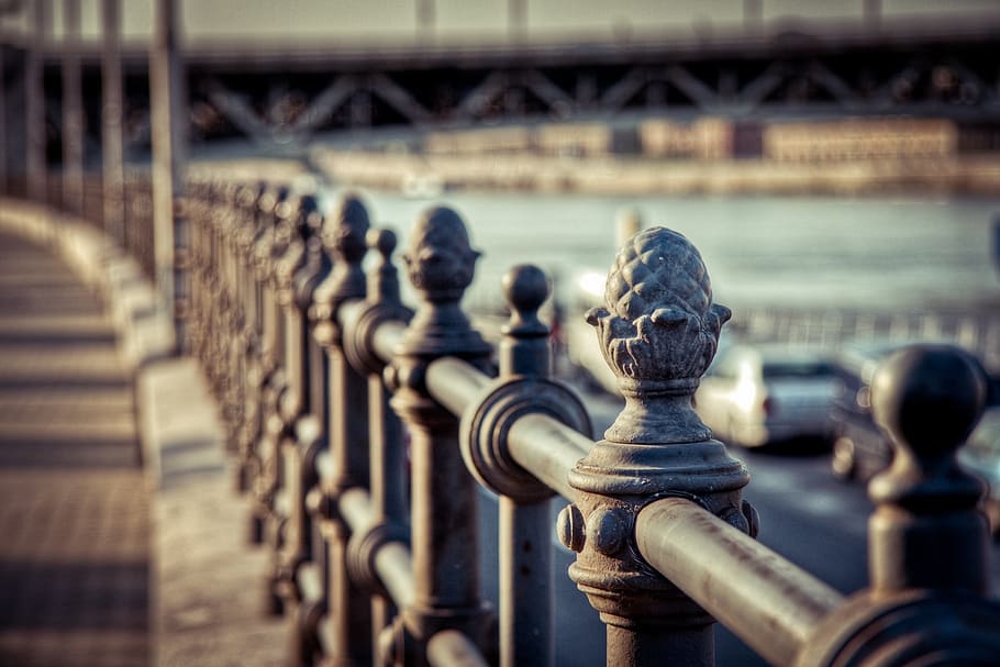 railing, iron, bridge, gate, wrought, ornate, steel, ornament HD wallpaper