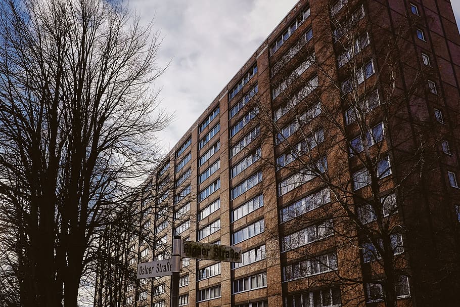 plattenbau building, architecture and Cityscape, urban Scene HD wallpaper