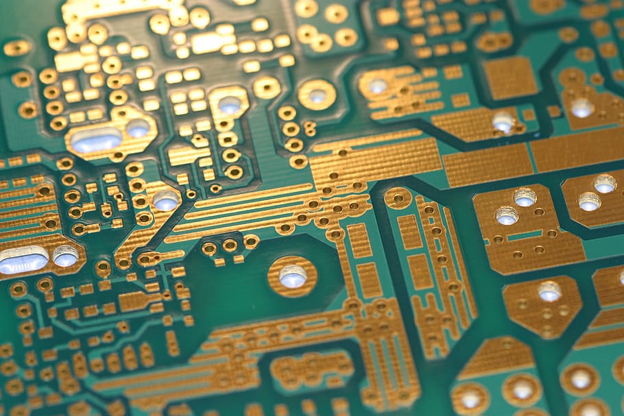 green and brown circuit board, computer, plate, technology HD wallpaper