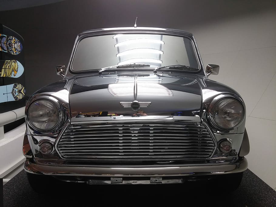 Car, Chrome, Cooper, Vintage, mini, vehicle, oldtimer, auto HD wallpaper