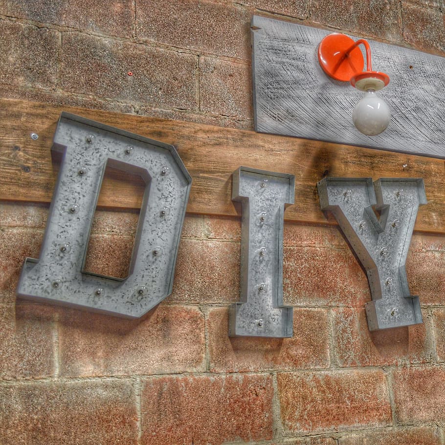 three gray steel LED lights, Sign, Do It Yourself, Diy, Improvement HD wallpaper