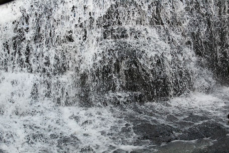 Waterfall, Nature, Petar, landscape, stone, rio, lake, agua, HD wallpaper