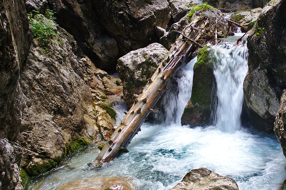 water, bach, waterfall, strudel, clammy, murmur, nature, idyll HD wallpaper