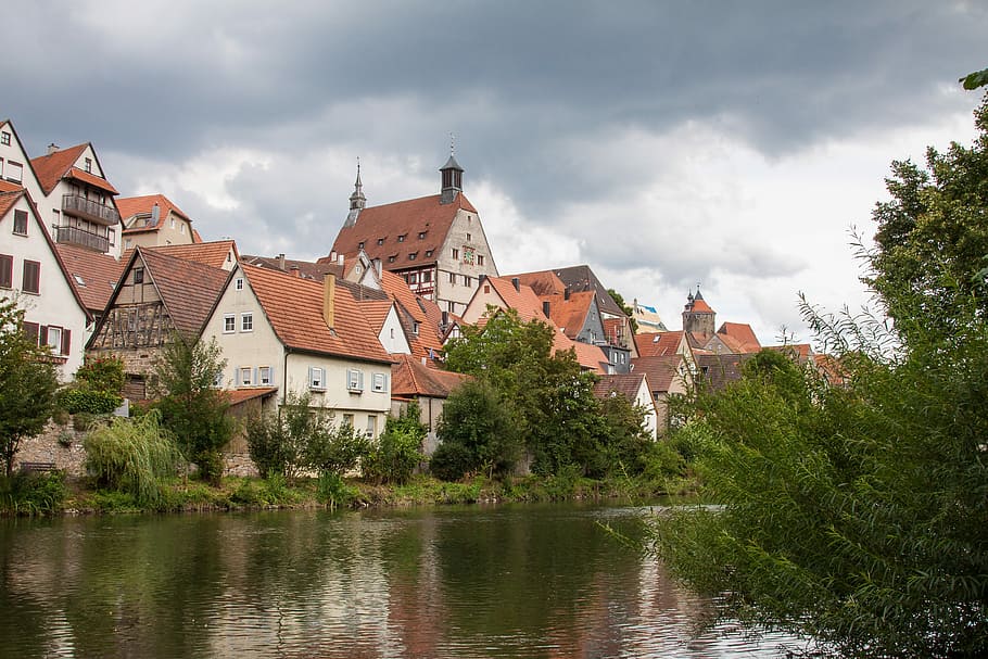 Besigheim, Old Town, Enz, building exterior, house, architecture HD wallpaper