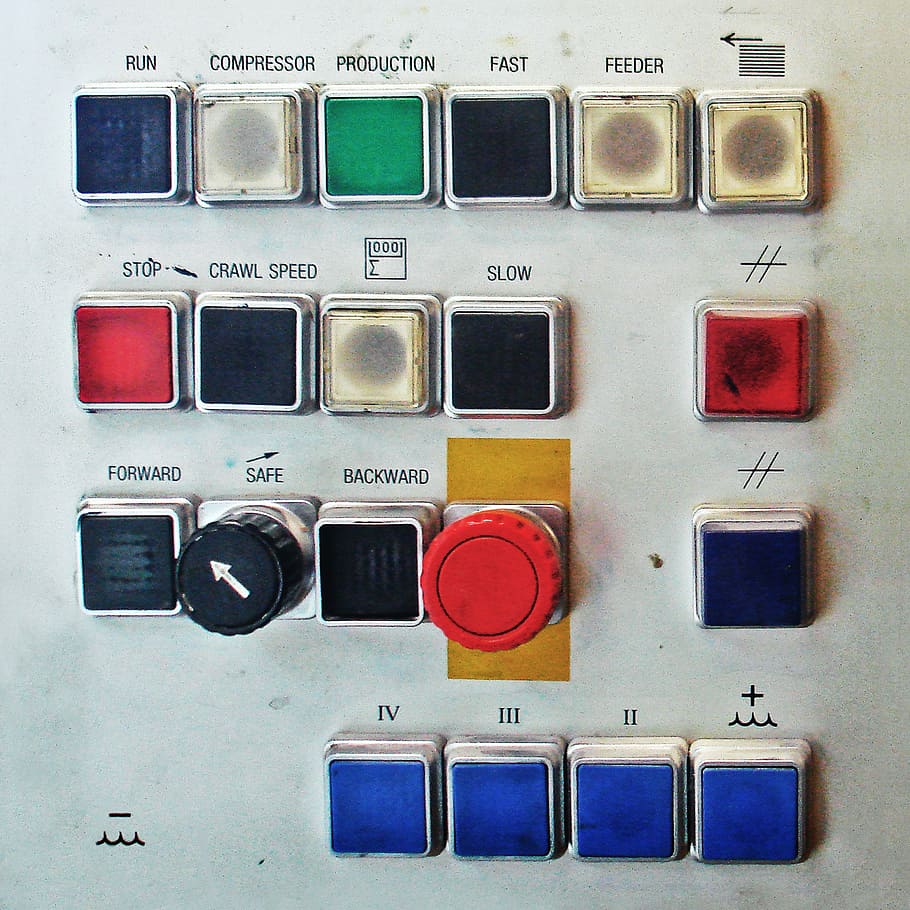 button, press, knob, power, push, finger, technology, hand