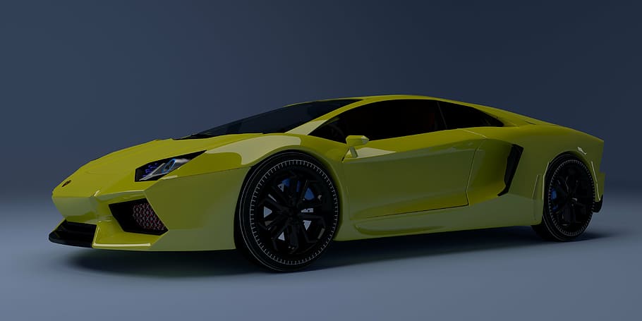 yellow Lamborghini sports car, automobile, automotive, drive