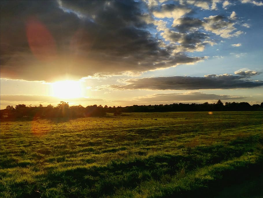 Sunset, Rest, Clouds, abendstimmung, evening, nature, landscape HD wallpaper