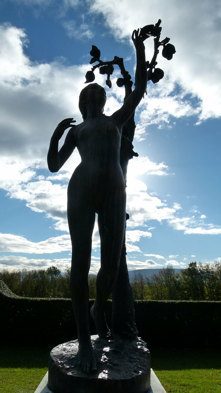 france, statue, monument, sky, clouds, silhouette, nature, outside HD wallpaper