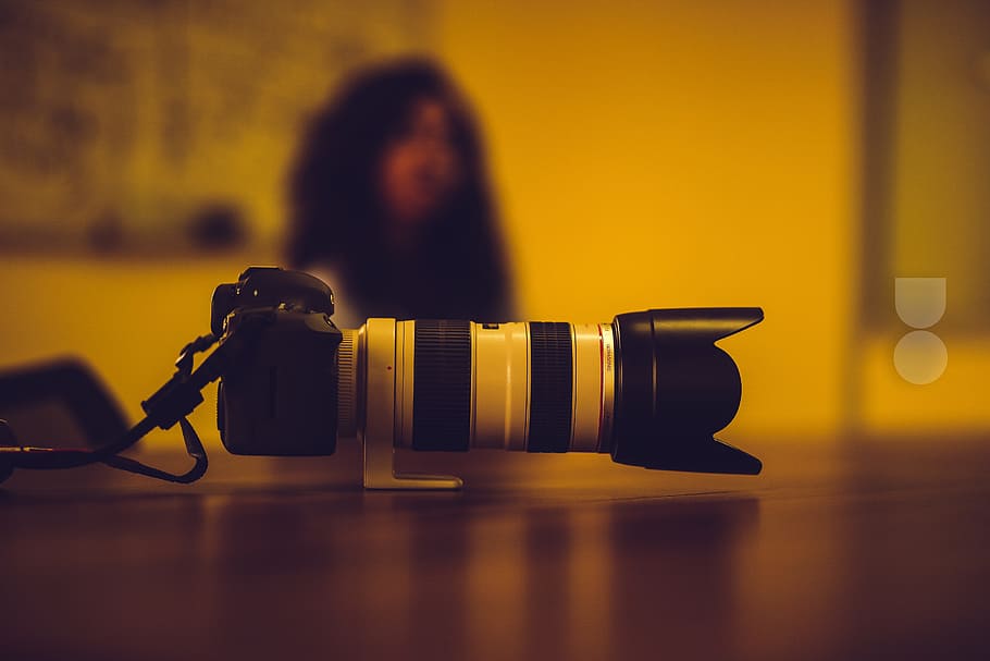 Black and White Dslr Camera Close Up Photography, camera lens HD wallpaper