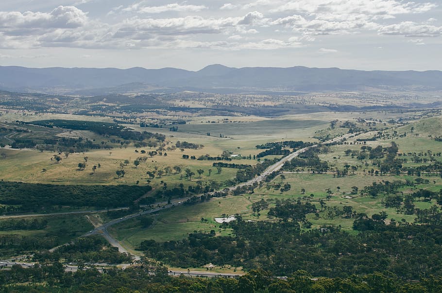bird's eye view of rural land, aerial, photography, daytime HD wallpaper