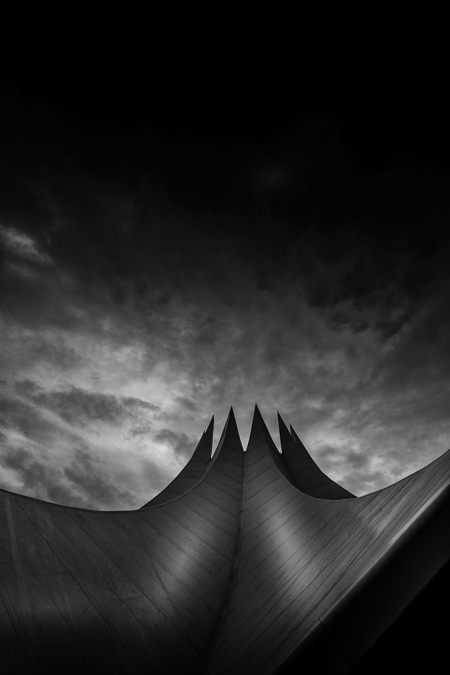 ant view of building under cloudy sky, architecture, infrastructure HD wallpaper