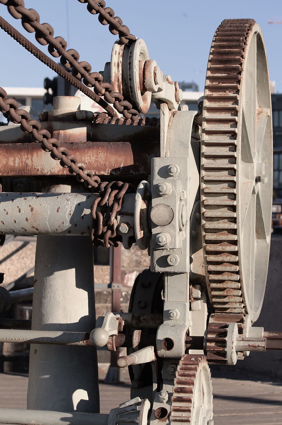 Gear, Chain, Cable, Ship, Technology, ship technology, metal HD wallpaper