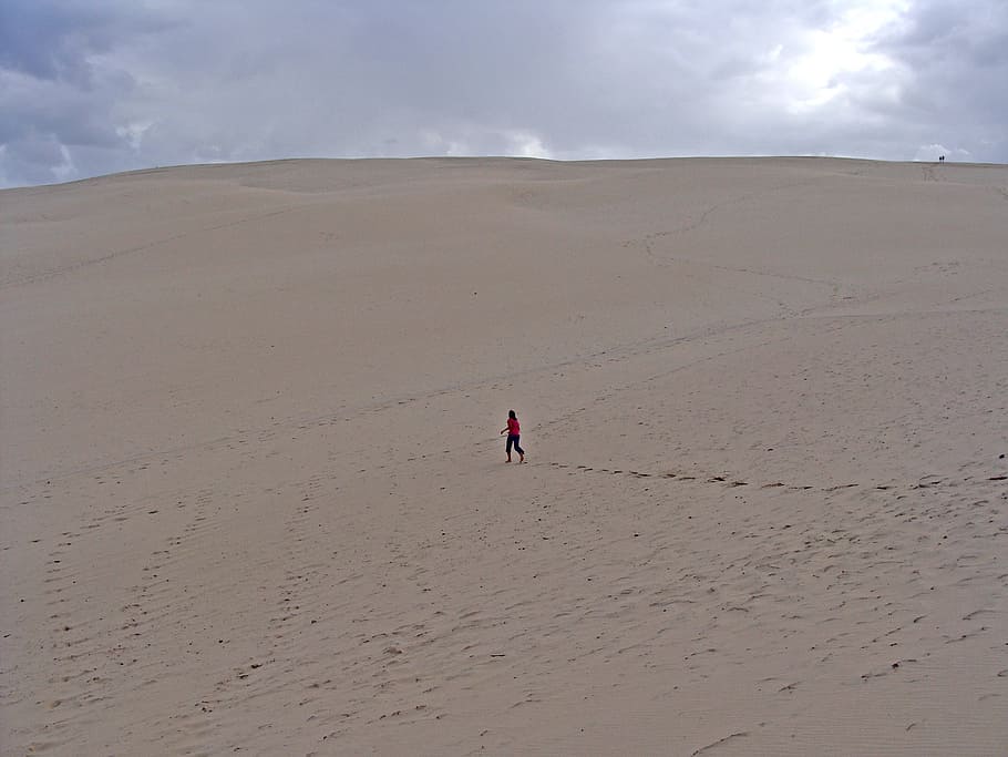 dune, soledad, desert, france, dune du pilat, scenics - nature, HD wallpaper